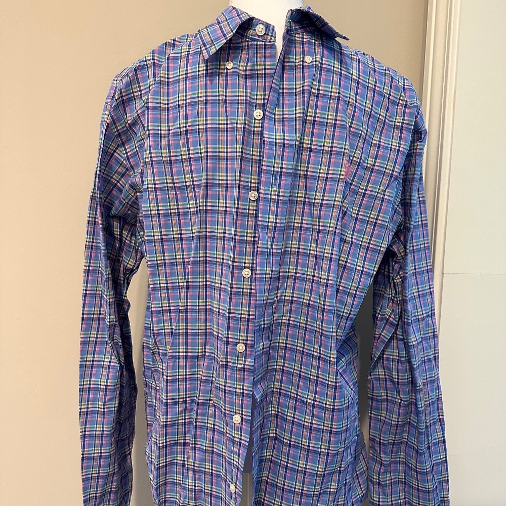 Ralph Lauren Pastel Plaid Button Front Shirt